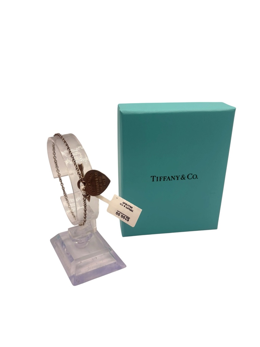 Tiffany & Co.  Lovestruck Heart Tag Silver Bracelet - Blue Box Included